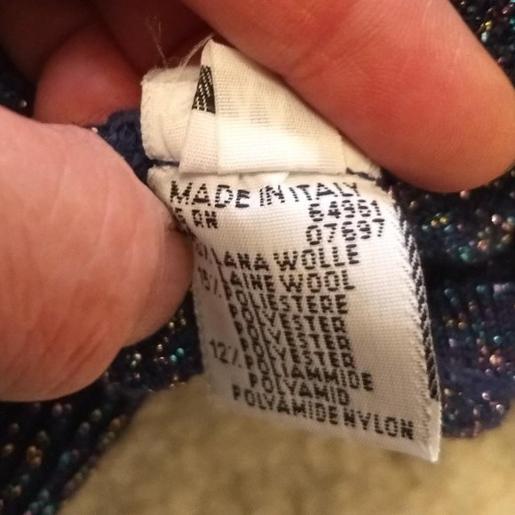 vintage 80s Benetton sleeveless metallic knit sweater dress NWOT - Picture 10 of 12